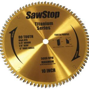 SAWSTOP Titanium Series 80-Tooth Blade BTS-P-80HATB