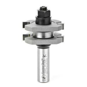 Amana Tool 55400 Carbide Tipped Tongue & Groove 3/8 Kerf x 1-5/8 Dia x 3/4 x 1/2 Inch Shank Assembly for 1/2 to 3/4 Material