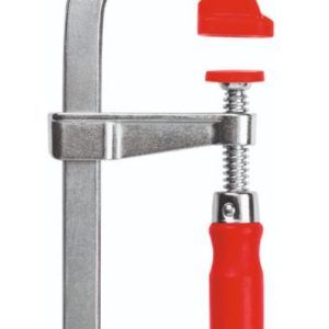 Bessey Clamp, woodworking, F-style, zinc jaws, swivel pads, 2 In. x 8 In., 330 lb LMU