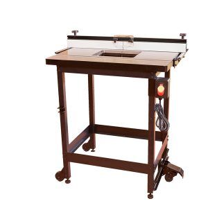 SAWSTOP Standalone Cast Iron Router Table - Power Switch in Stand RT-FS