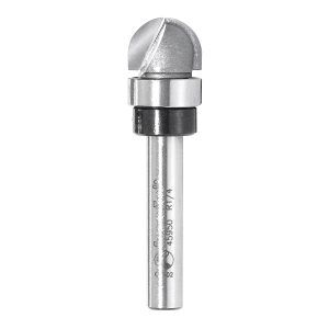 AmanaTool  45950 Carbide Tipped Core Box 1/4 Radius x 1/2 Dia x 3/8 x 1/4 Inch Shank with Upper BB