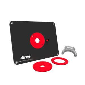 KREG Precision Router Table Insert Plate w/ Level-Loc Rings (predrilled Triton) PRS4034
